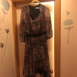 Paisley shark tooth New York and company dress